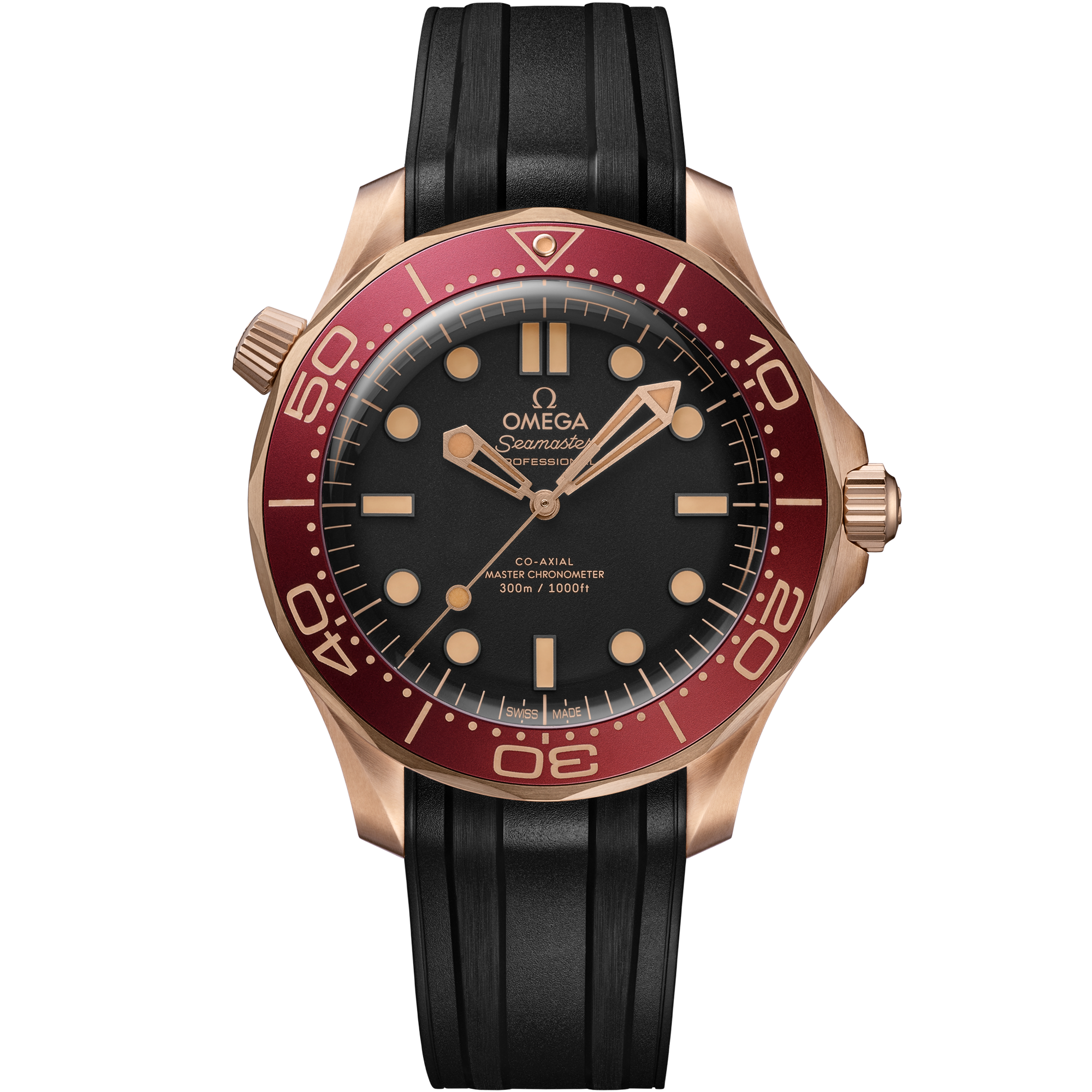 Seamaster Diver 300M 42 mm, Bronze gold on rubber strap - 21092422001003