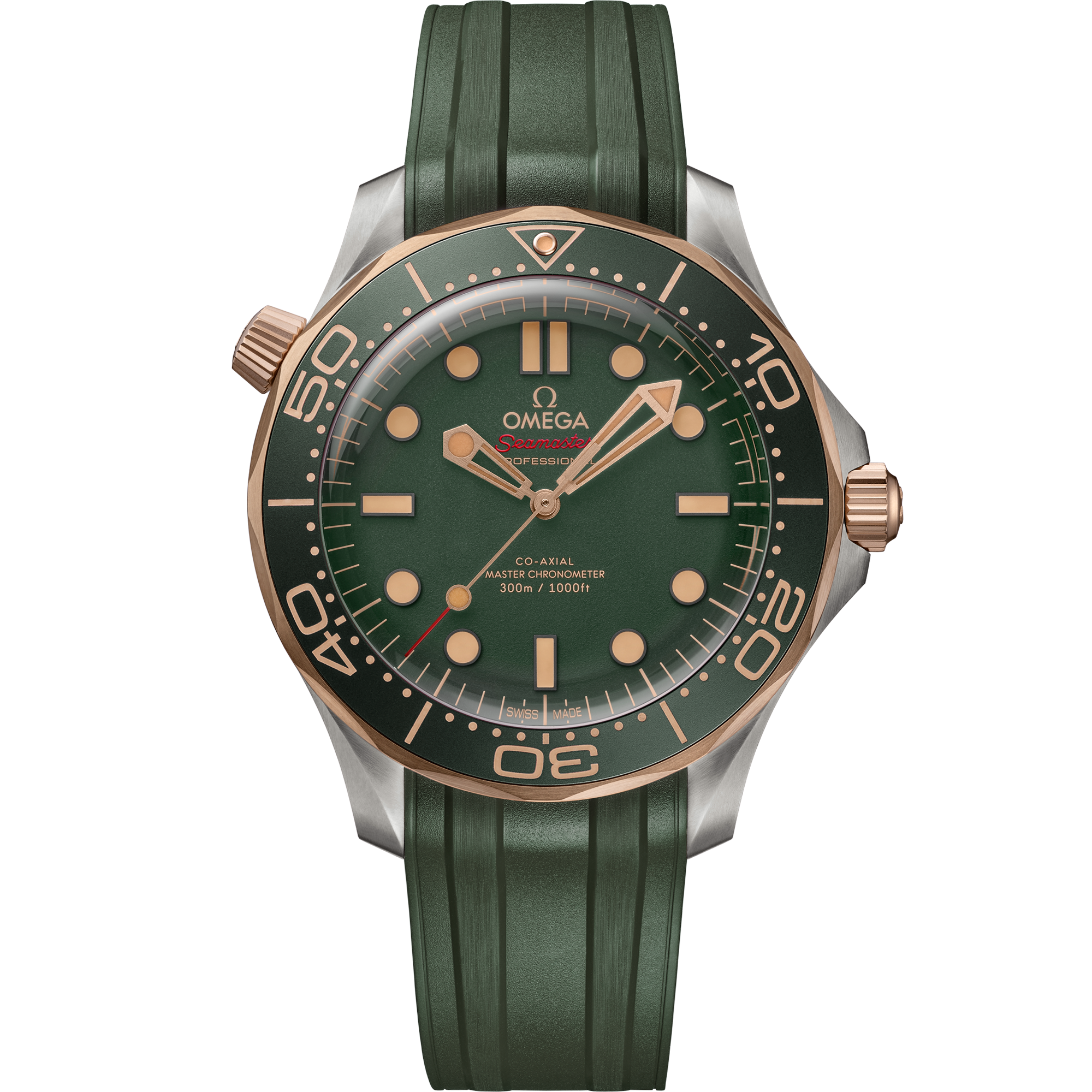 Seamaster 42 mm, Titanium - Bronze gold on Rubber strap - 21092422010001