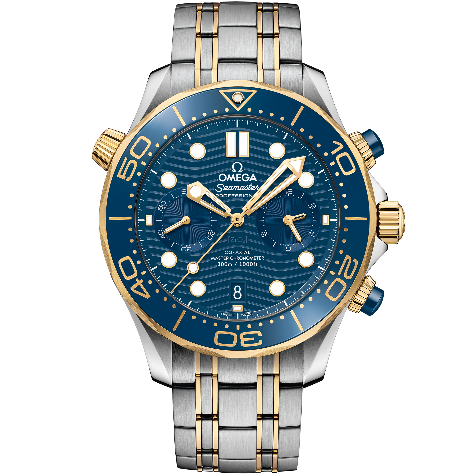 Seamaster Diver 300M 44 mm, steel - yellow gold on steel - yellow gold - 210.20.44.51.03.001