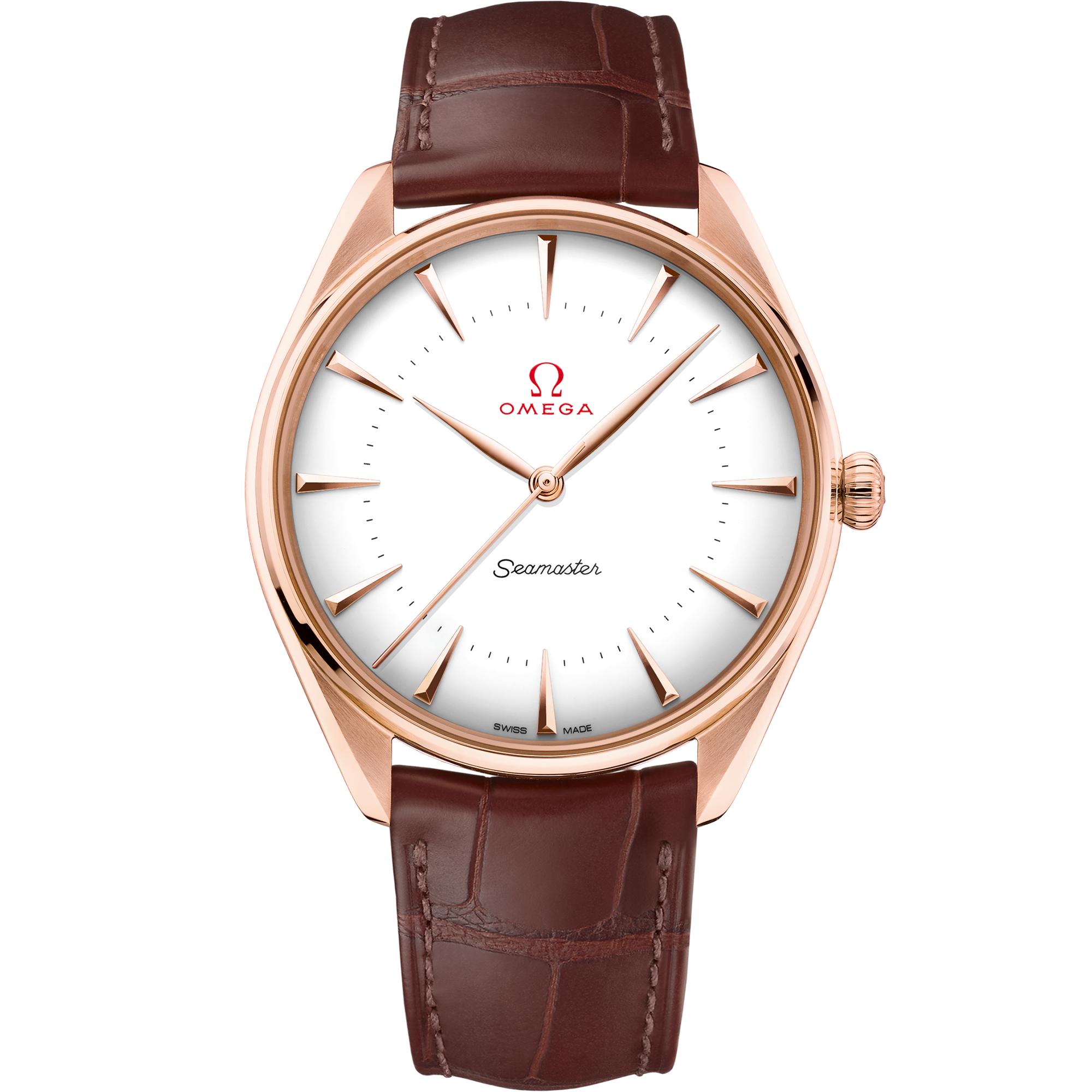 Seamaster 39.5 mm, Sedna™ gold on leather strap - 522.53.40.20.04.003