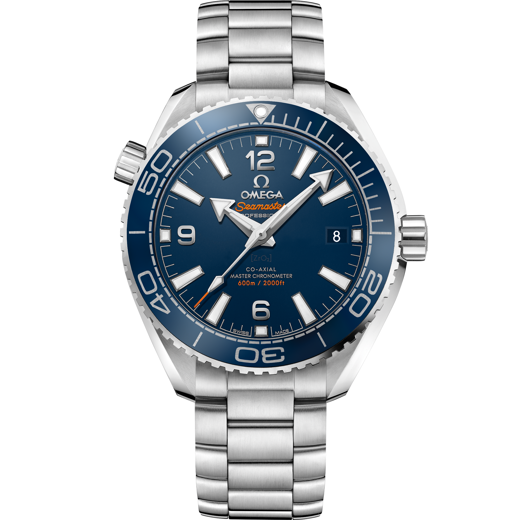 Orologio con quadrante Blu e cassa in Acciaio corredato di Seamaster Planet Ocean 600M 39,5 mm, acciaio su acciaio - 215.30.40.20.03.001 - Acciaio bracelet
