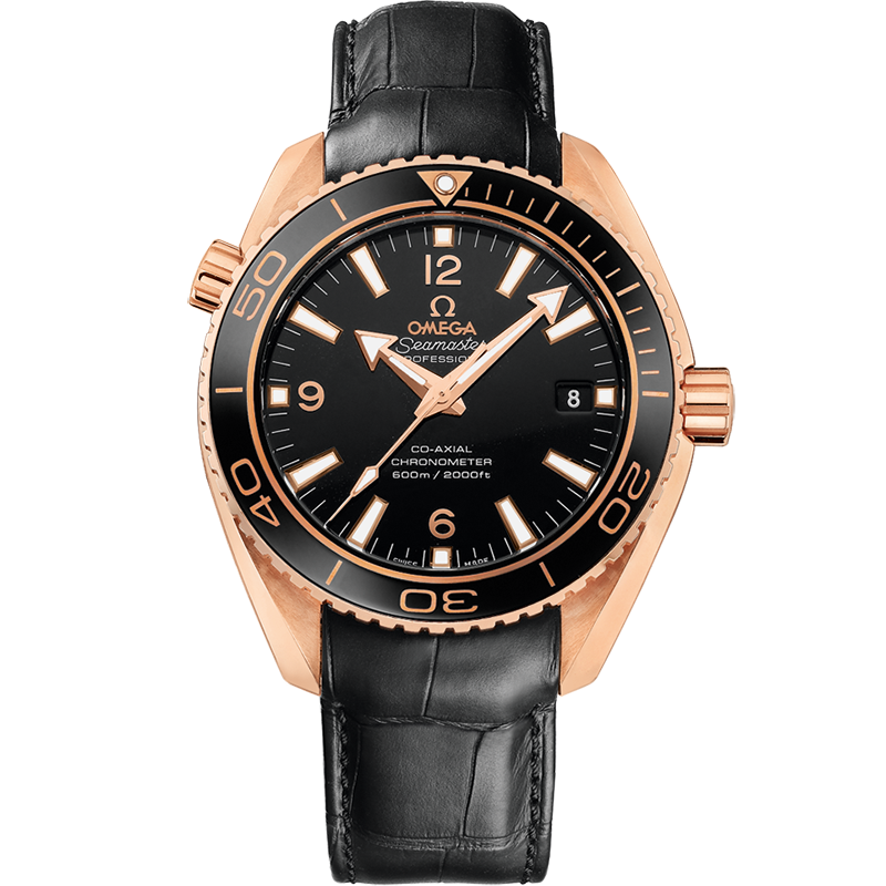 Planet Ocean 600M Seamaster Red gold Chronometer Watch 232.63.42.21.01 ...