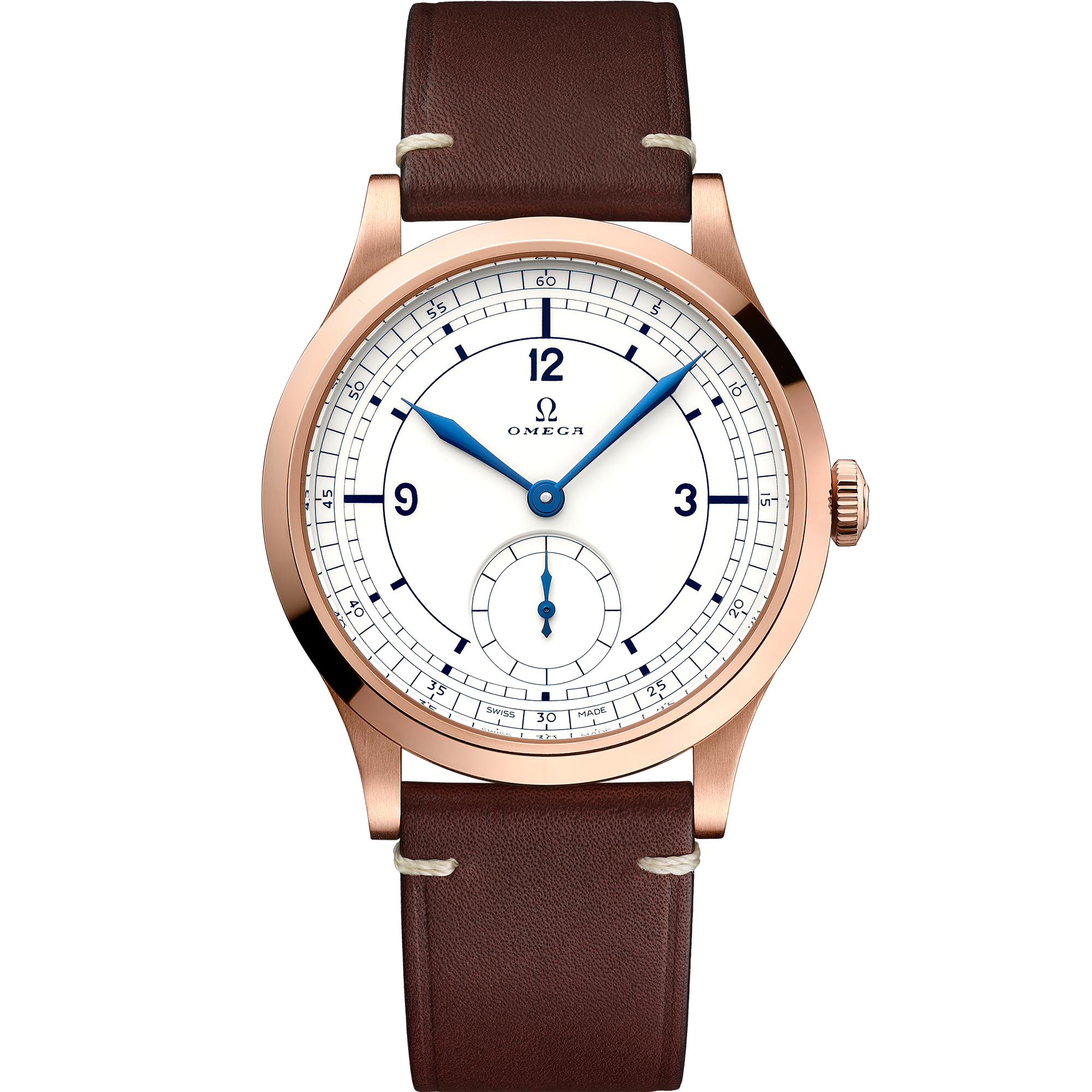 Specialities Olympic Games Collection 39 mm, Sedna™ gold on leather strap - 522.52.39.21.04.001