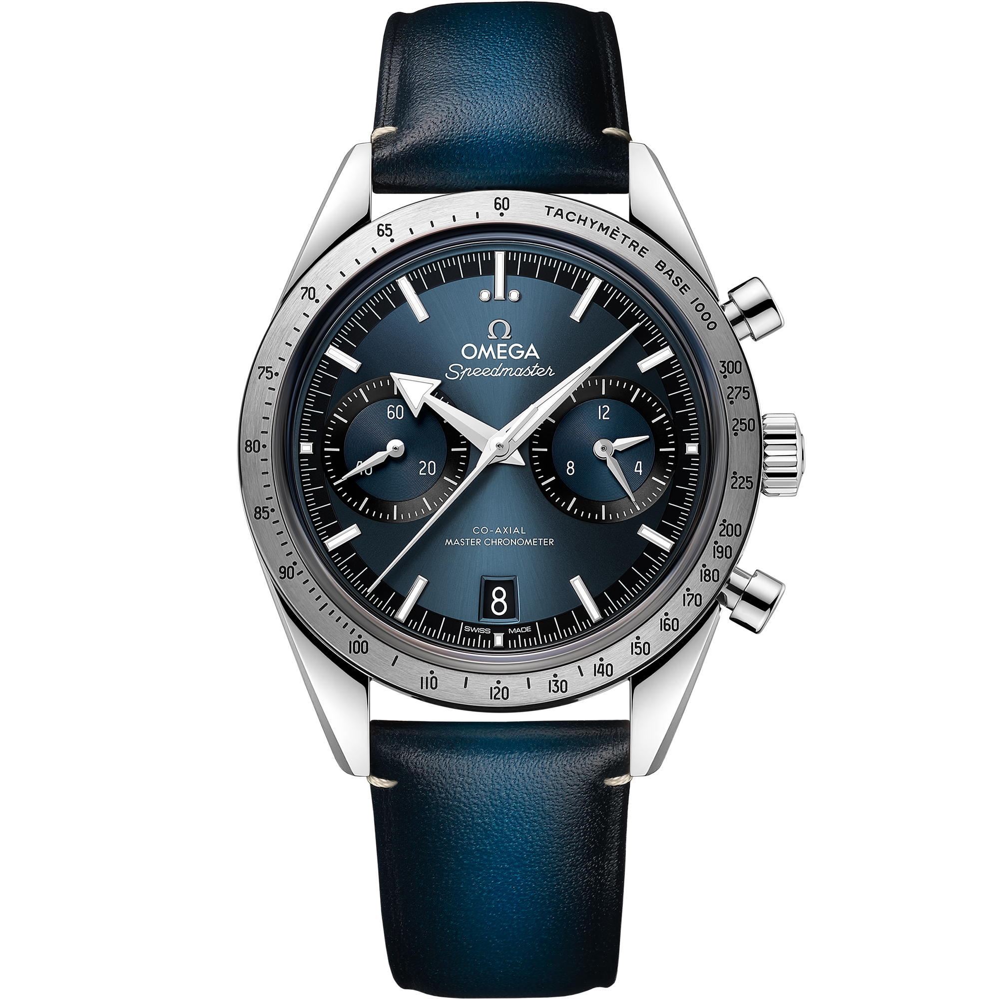 Speedmaster '57 40.5 mm, steel on leather strap - 332.12.41.51.03.001 |  OMEGA®