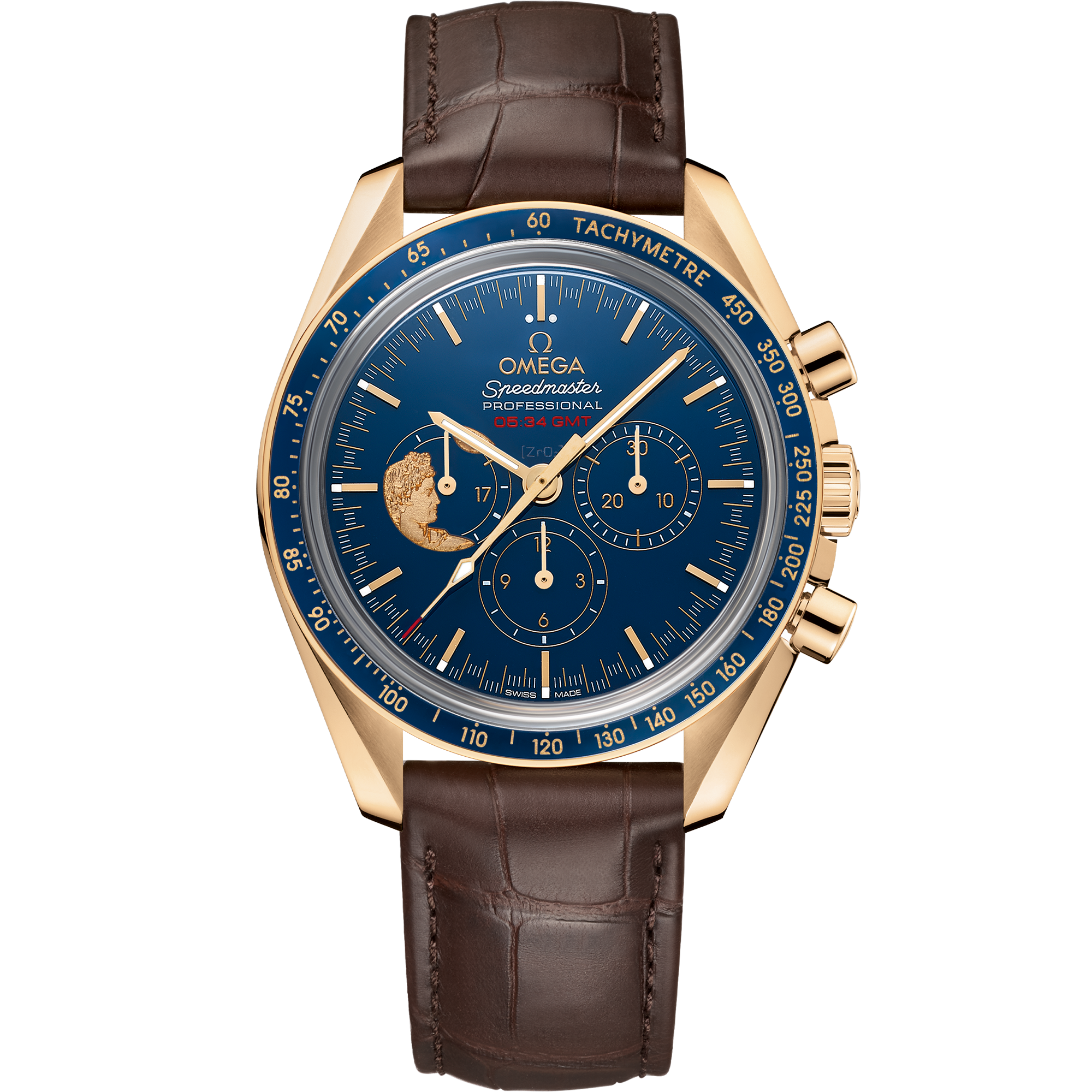 Anniversary Series Speedmaster Yellow gold Chronograph Watch 311.63.42 ...