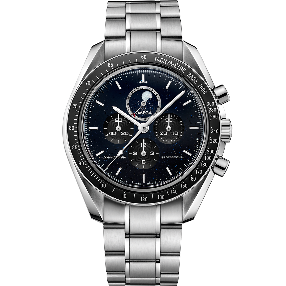 Moonphase Speedmaster Steel Chronograph Watch 311.30.44.32