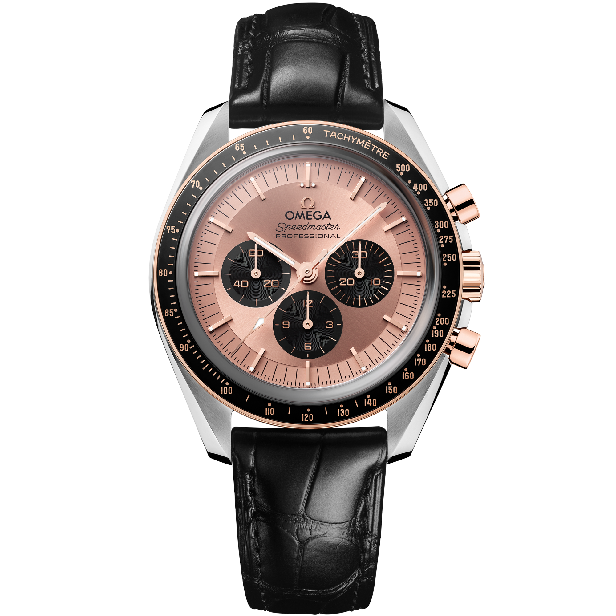 Speedmaster 42 มม., สตีล - ทอง Sedna™ บน หนังแอลลิเกเตอร์ - 31023425099001