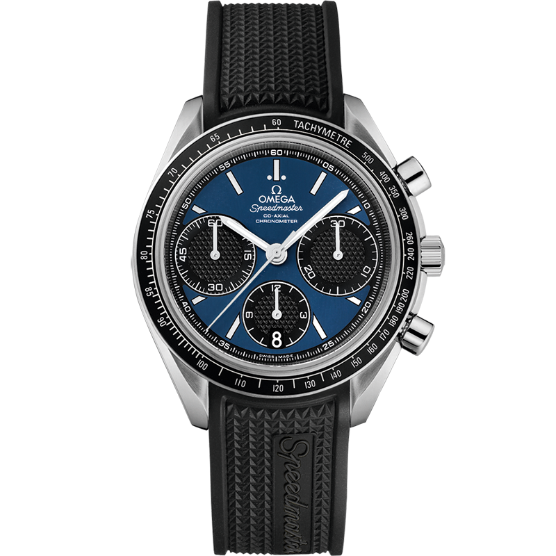 Speedmaster Racing 40 mm, steel on rubber strap - 326.32.40.50.03.001 ...