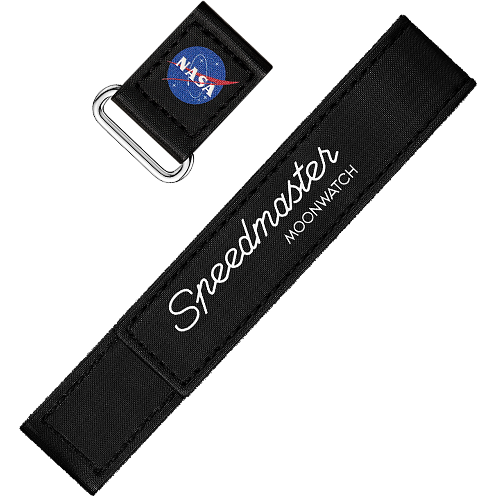 สายนาฬิกาแบบสองชิ้น - สายนาฬิกา Speedmaster Moonwatch VELCRO® สีดำแบบ 2 ส่วน - 032CWZ016042