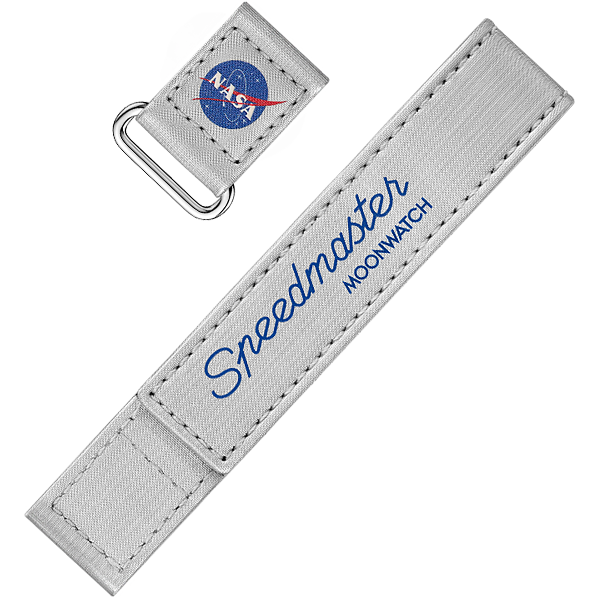 Two-piece strap - 2-piece grey Speedmaster Moonwatch VELCRO® strap - 032CWZ016040