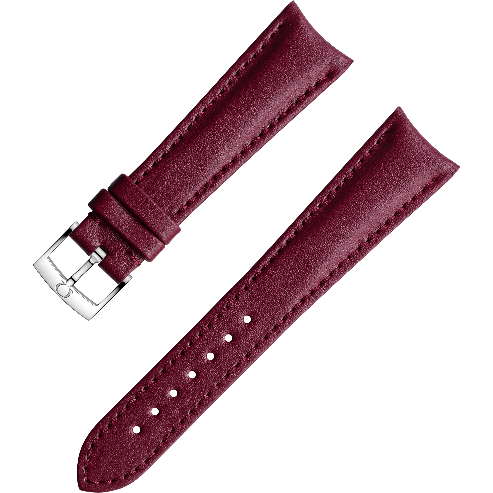 Bracelete de duas peças - Burgundy vegan strap with pin buckle - 032Z017137