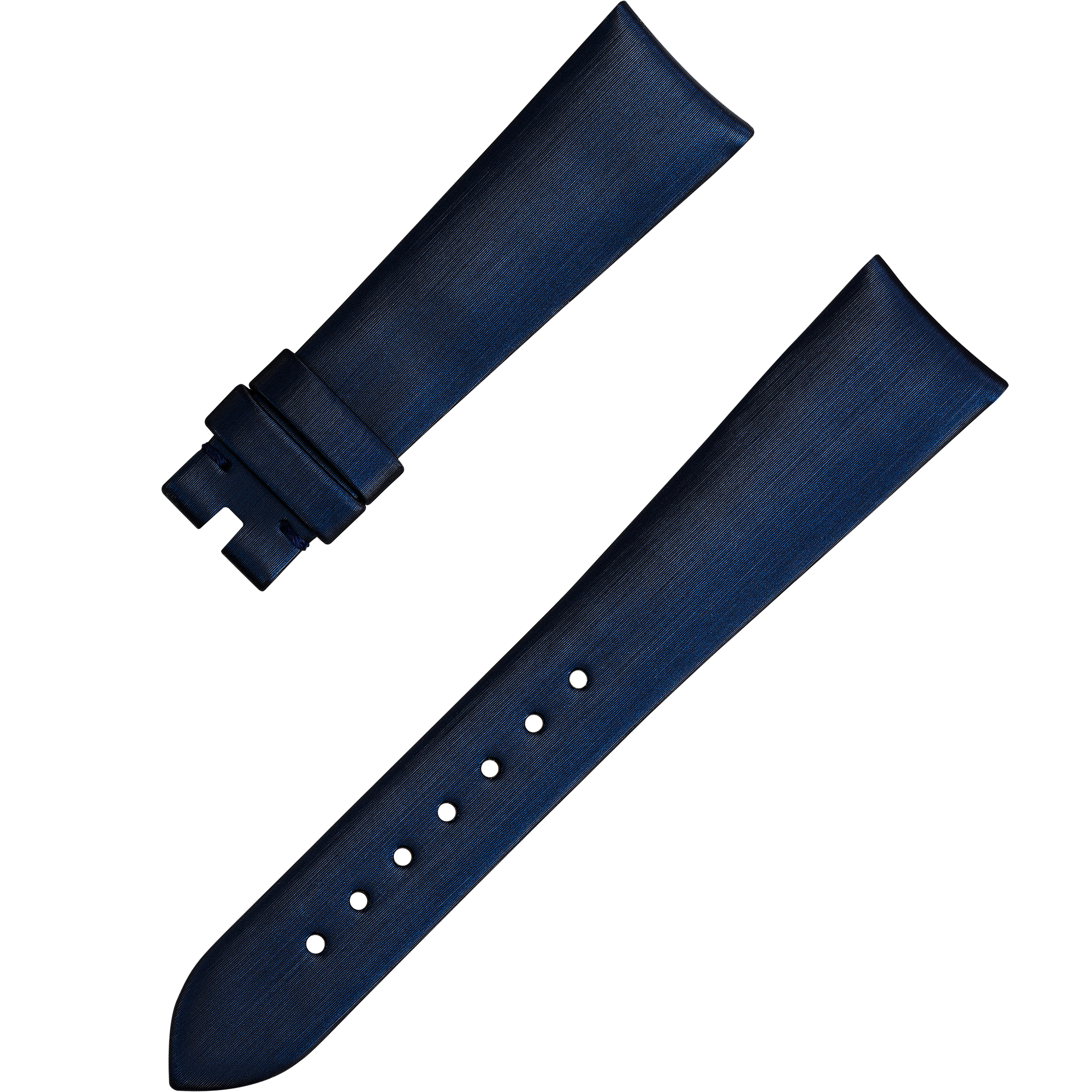 Watch Straps Technological-satin blue strap with pin buckle 
