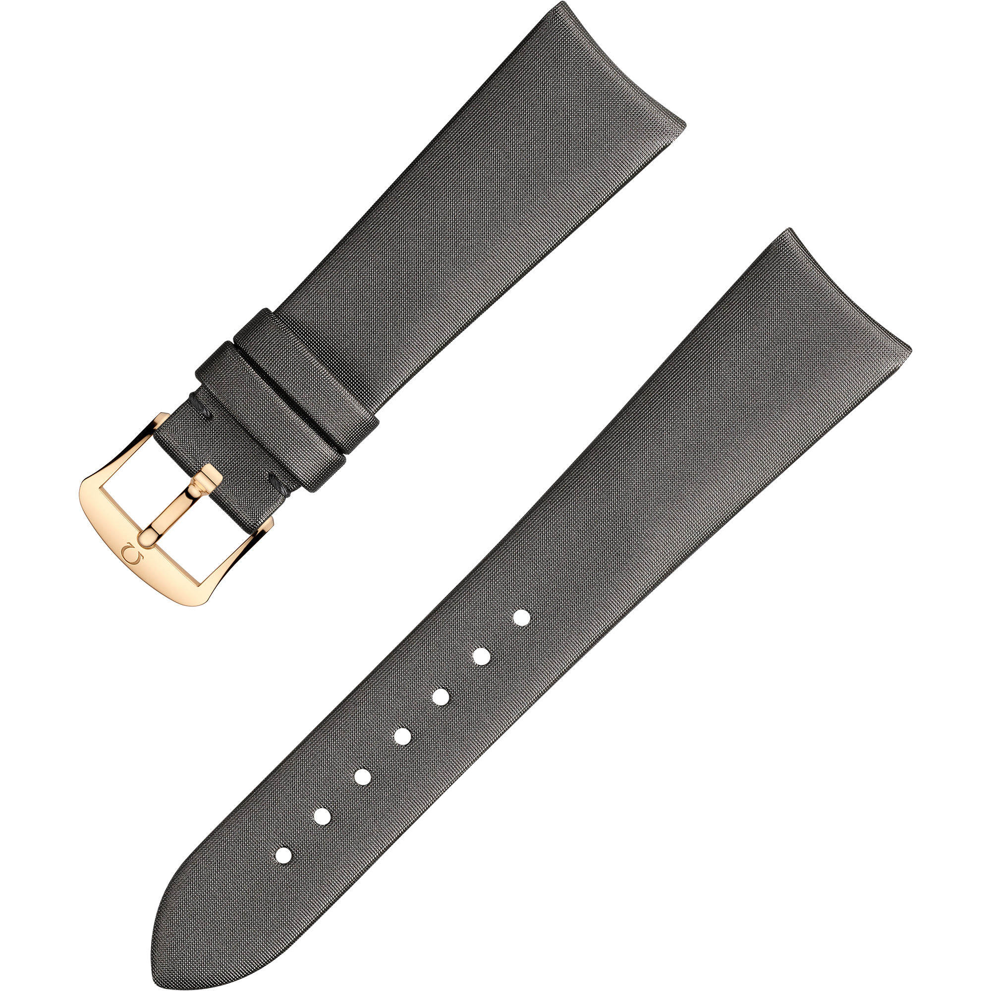 Two-piece strap - Technological-satin grey strap with pin buckle - 032CWZ010006W