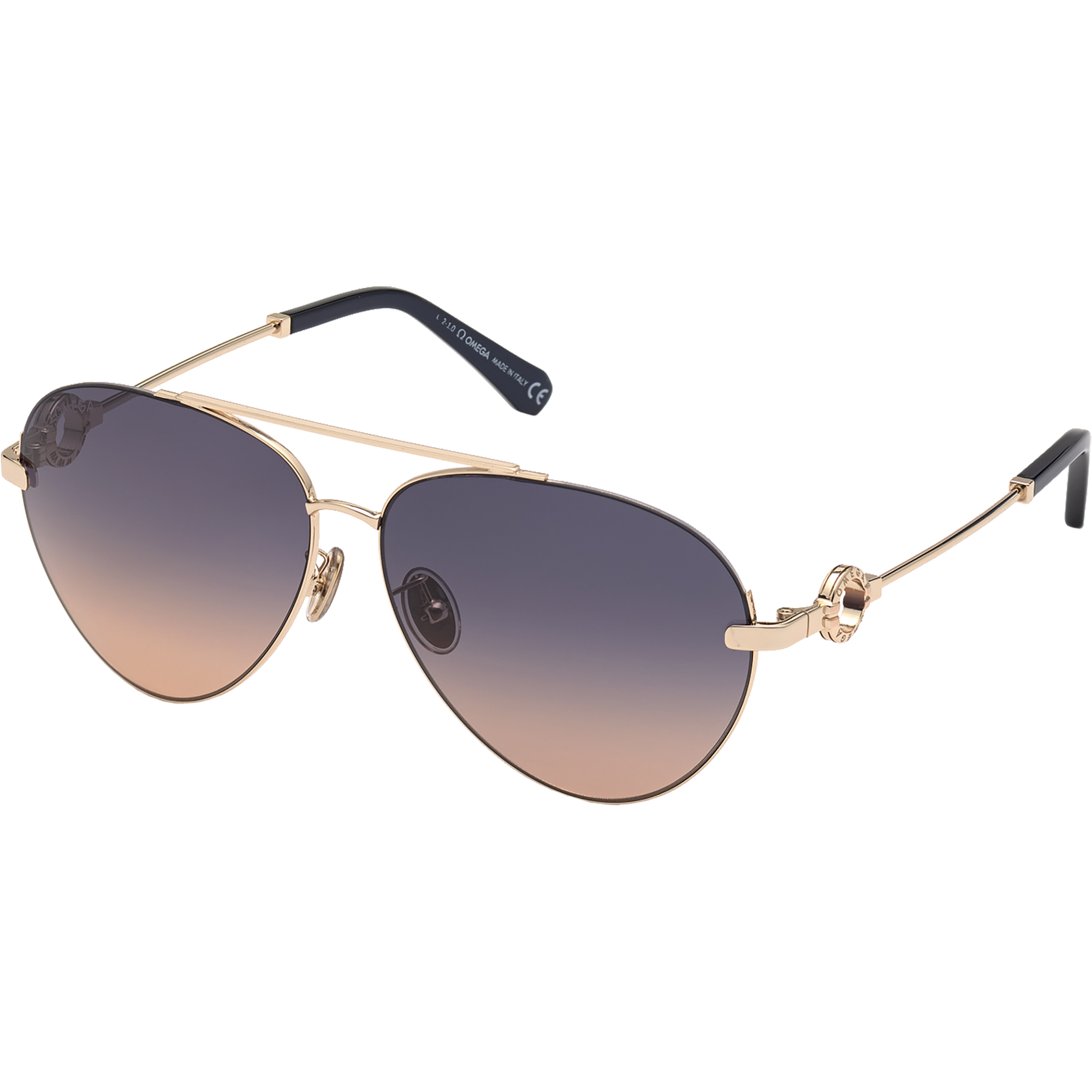 Солнцезащитные очки - Форма "авиатор", Женские очки - OM0031-H6132W