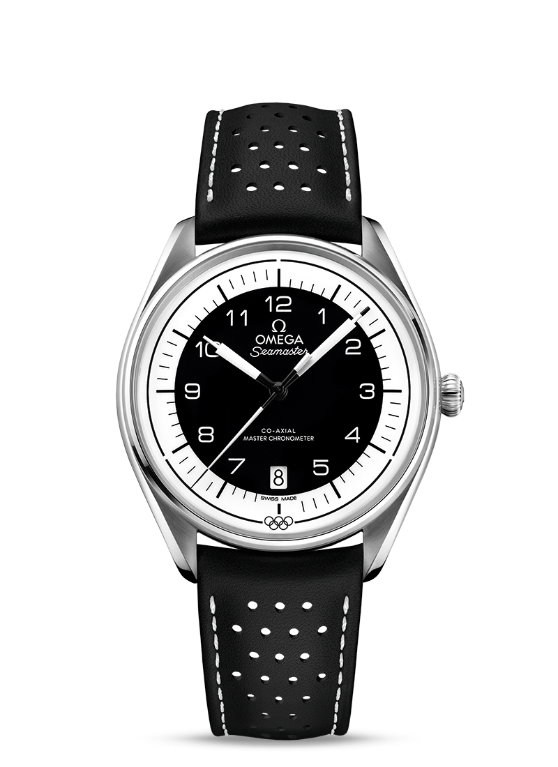Relógio oficial olímpico Seamaster - mostrador preto